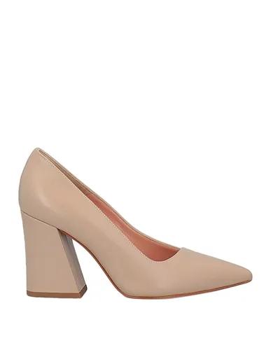 Beige Leather Pump