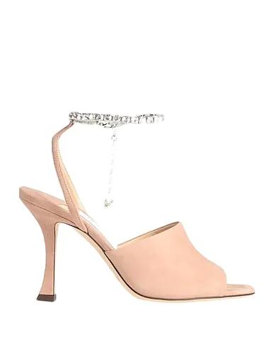 Beige Leather Sandals