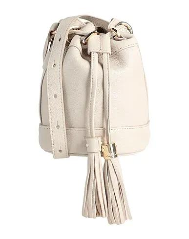 Beige Leather Shoulder bag