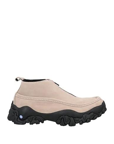 Beige Leather Sneakers