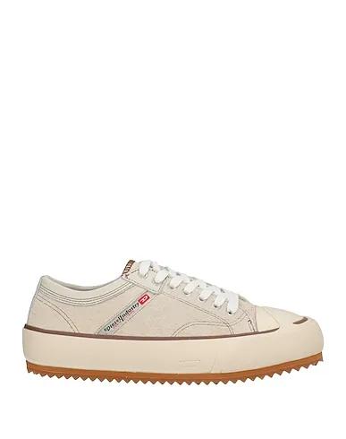 Beige Leather Sneakers
