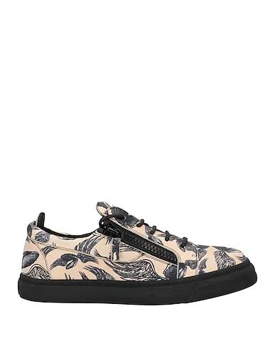 Beige Leather Sneakers