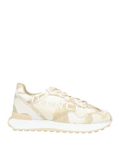 Beige Leather Sneakers