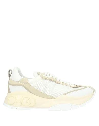 Beige Leather Sneakers