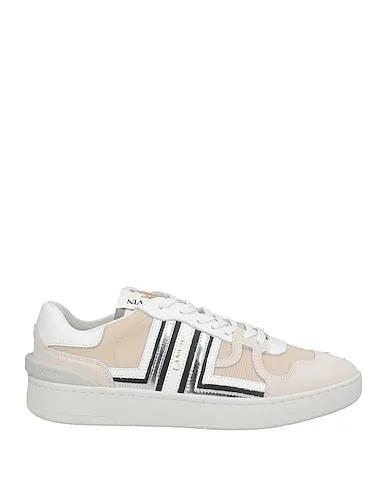 Beige Leather Sneakers