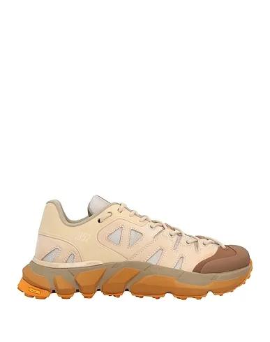 Beige Leather Sneakers