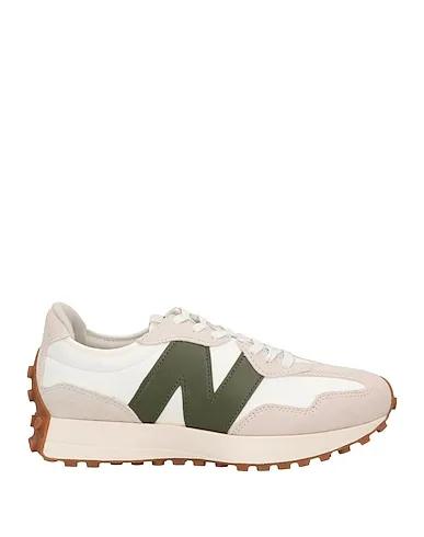 Beige Leather Sneakers