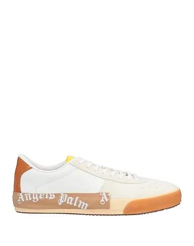 Beige Leather Sneakers