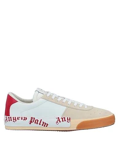 Beige Leather Sneakers