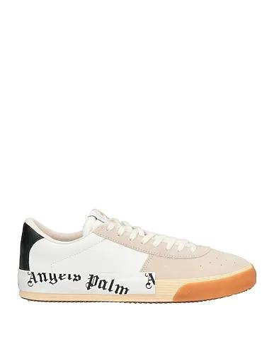Beige Leather Sneakers