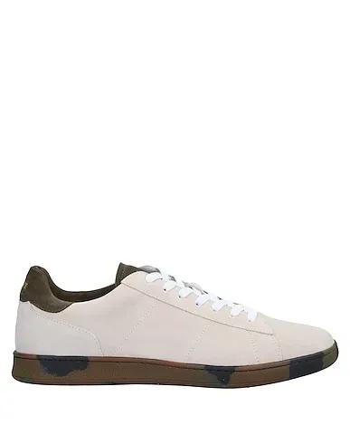 Beige Leather Sneakers