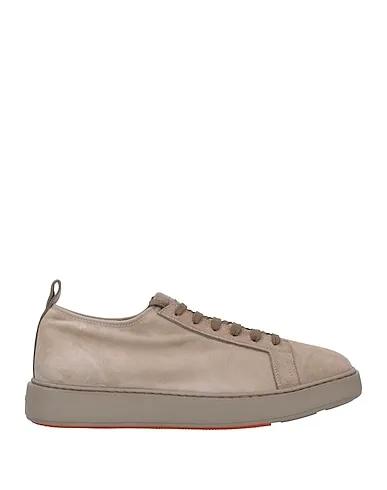 Beige Leather Sneakers