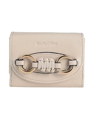 Beige Leather Wallet