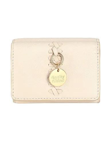 Beige Leather Wallet