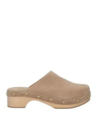 Beige Mules and clogs