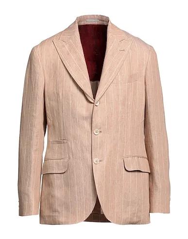 Beige Plain weave Blazer