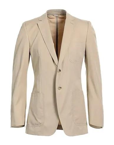 Beige Plain weave Blazer