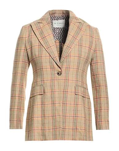 Beige Plain weave Blazer