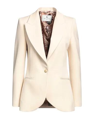 Beige Plain weave Blazer