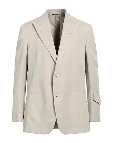 Beige Plain weave Blazer