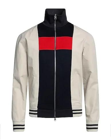 Beige Plain weave Bomber