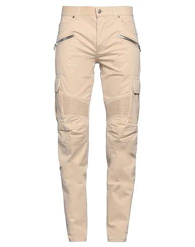 Beige Plain weave Casual pants