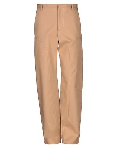 Beige Plain weave Casual pants