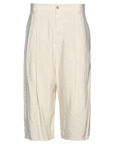 Beige Plain weave Casual pants