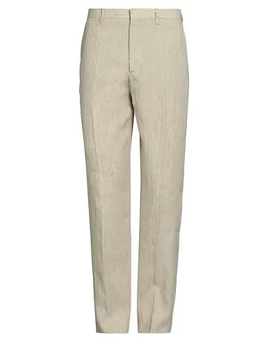 Beige Plain weave Casual pants