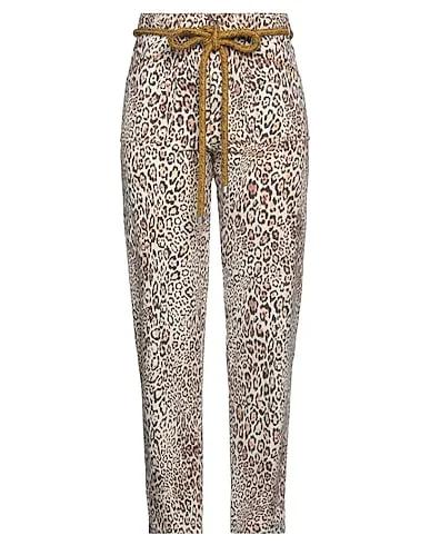 Beige Plain weave Casual pants