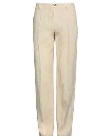 Beige Plain weave Casual pants