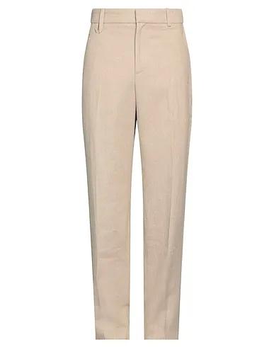 Beige Plain weave Casual pants