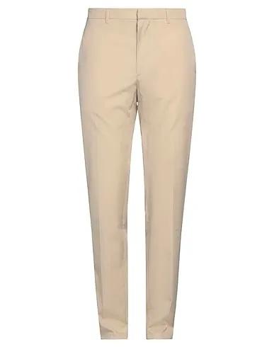 Beige Plain weave Casual pants