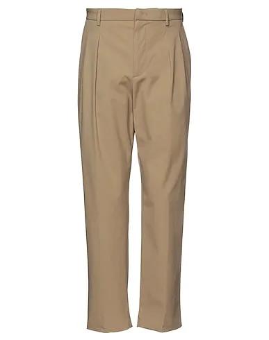 Beige Plain weave Casual pants