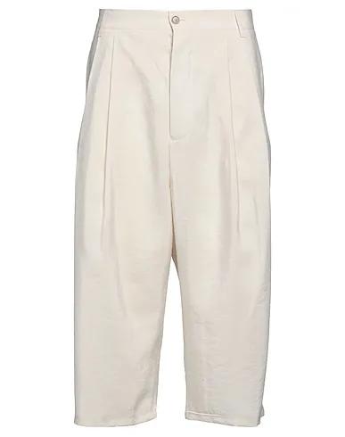 Beige Plain weave Cropped pants & culottes