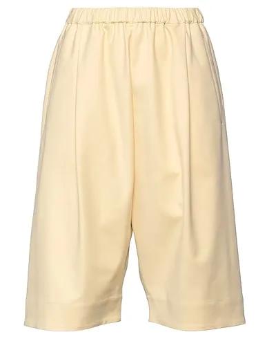 Beige Plain weave Cropped pants & culottes