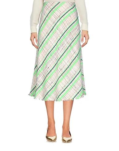 Beige Plain weave Midi skirt