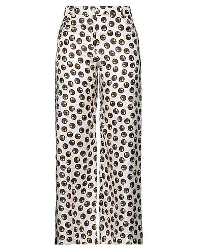 Beige Satin Casual pants