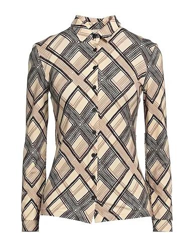 Beige Synthetic fabric Patterned shirts & blouses