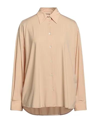 Beige Synthetic fabric Solid color shirts & blouses