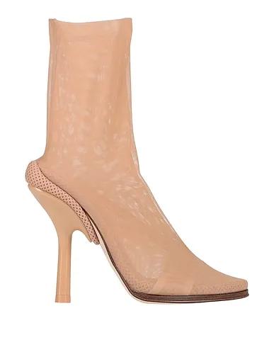 Beige Tulle Ankle boot