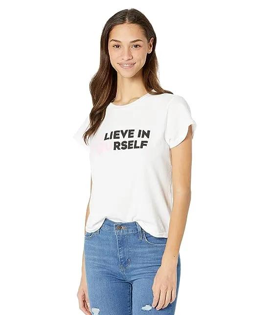 Believe in Yourself Graphic Winston Vintage Tee with Give Back