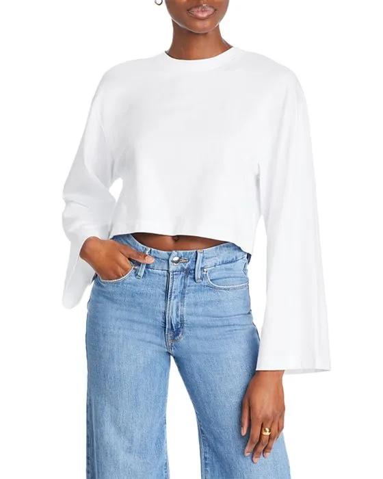 Bell Sleeve Cropped Tee