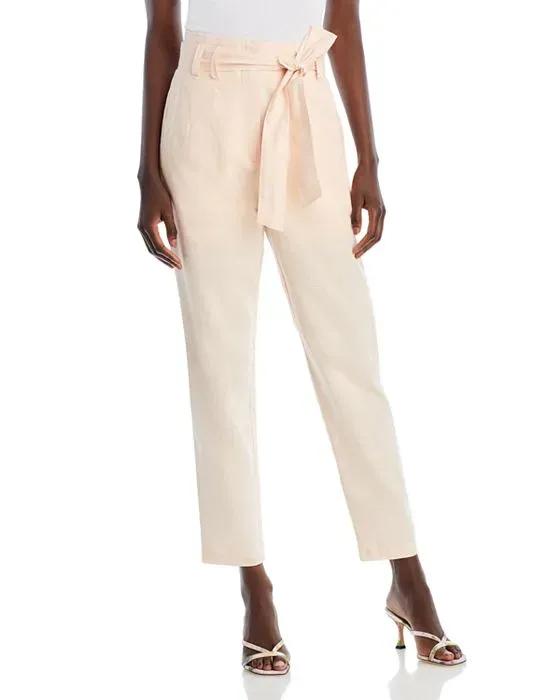 Belted Straight Ankle Pants - 100% Exclusive