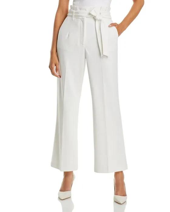 Belted Wide Leg Pants 