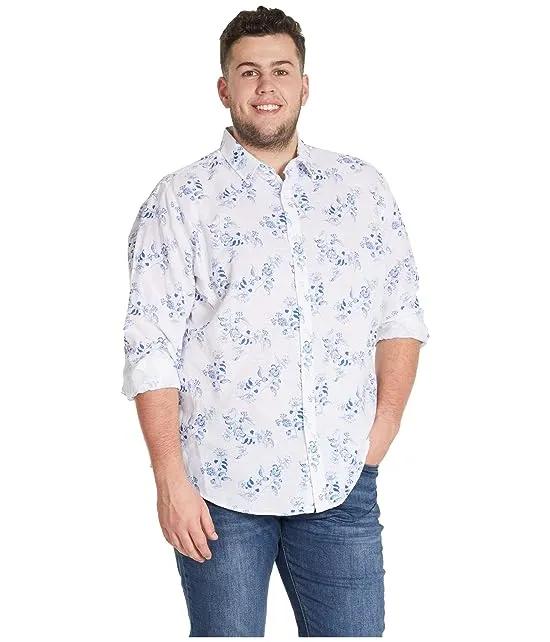 Big & Tall Aden Floral Linen Shirt