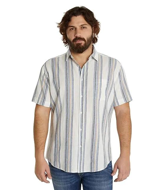 Big & Tall Asher Linen Stripe Shirt