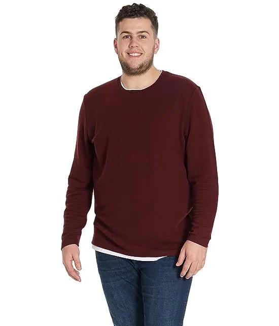 Big & Tall Textured 2 For Long Sleeve Top
