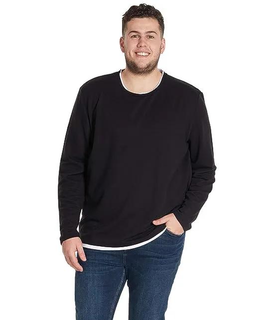 Big & Tall Textured 2 For Long Sleeve Top