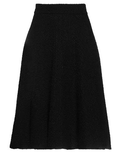 Black Bouclé Midi skirt